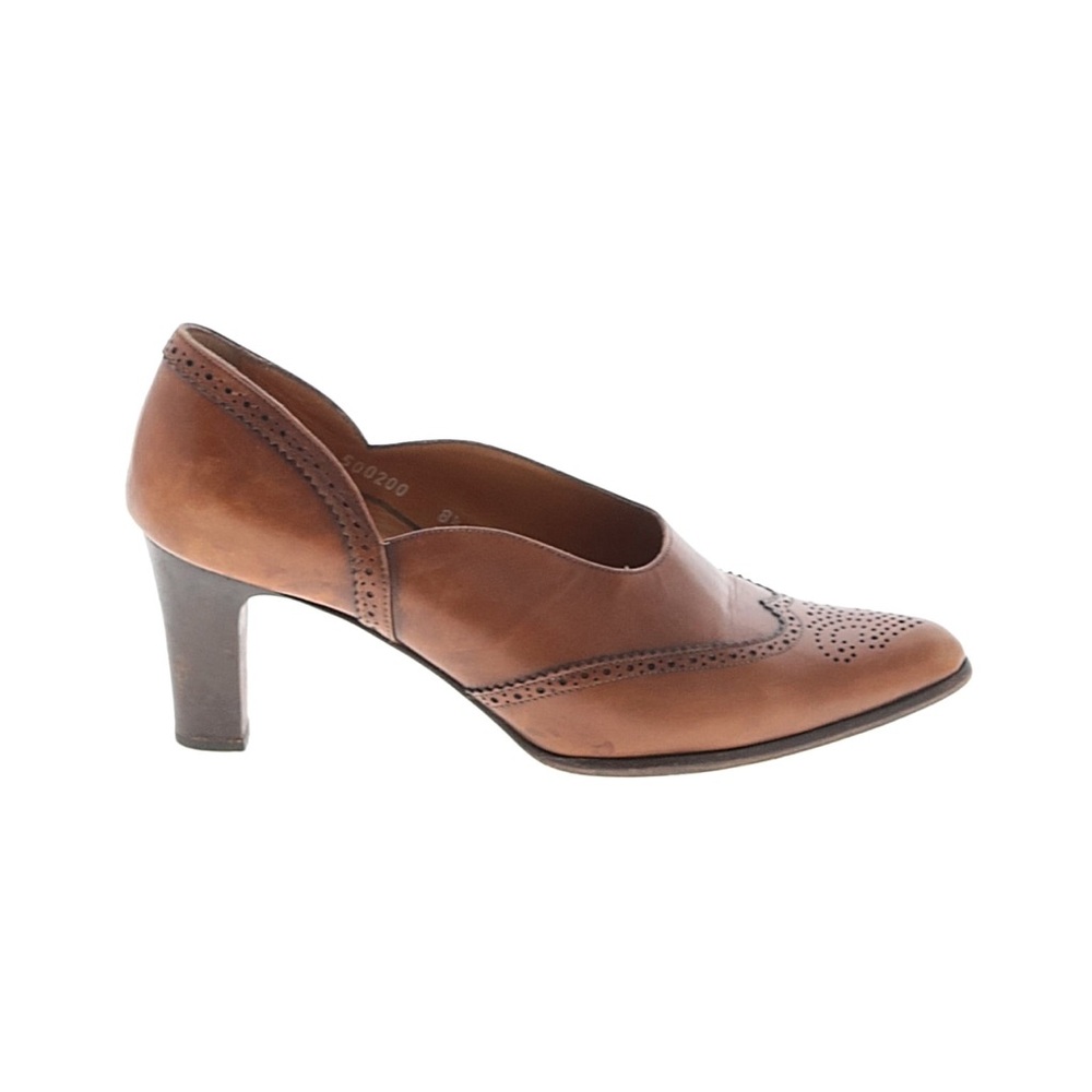 Ralph Lauren Italy 90s Brown Brogue Oxford Heels 8